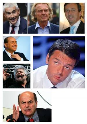 Berlusconi, no! Bersani, no! Grillo, no! Il tris di centro, no! Vuoi vedere che...