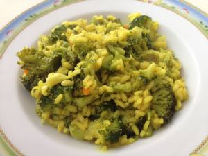 Risotto con broccoli e zafferano 