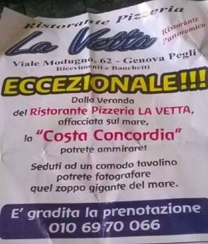 Sciacallaggio sul disastro della Costa Concordia, menù e camere con vista per i turisti